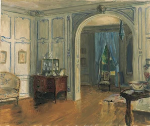 The Salon Carre of the Villa Trianon, c.1910 (olja på duk)
