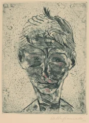 Byst av en ung man, Självporträtt av pojkehuvud, Självporträtt, 19221923.