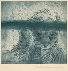 Paret, självporträtt med fru Paret, självporträtt med fru, 1922.