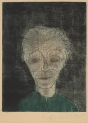 Självporträtt av trött man, 1923.