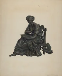 Staty Klockdekoration, ca. 1939.