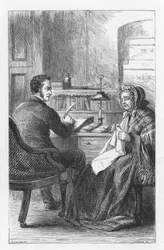 Scen från The Mill on the Floss av George Eliot, c1880
