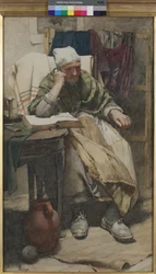 Time Moveth Not, Our Being Tis That Moves, 1882 (wc på papper)