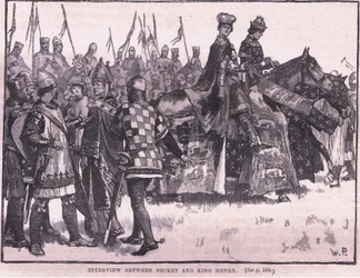 Intervju mellan Becket och kung Henrik 1169 e.Kr