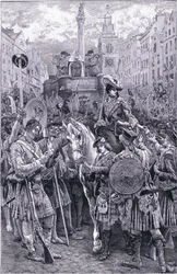 Proklamationen av den gamle pretendern som kung James VIII vid Edinburgh Cross