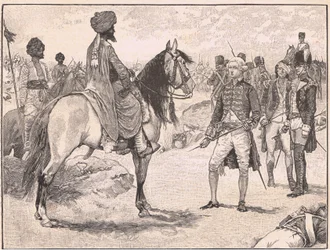 Överlämnandet av Baillie till Hyder Ali AD1780