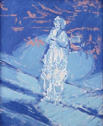 Fröken Hilda Glyder på scenen,