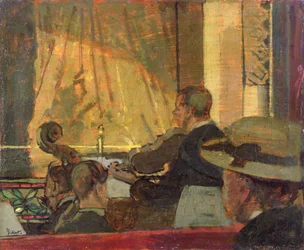 Music Hall (olja på panel)