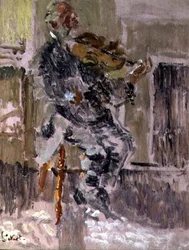 Old Heffel of Rowton House, ca 1916 (olja på panel)