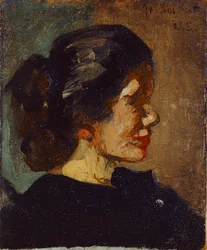 Porträtt av Ellen Heath (olja på duk)