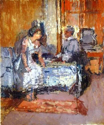 Solljus genom fönsterluckor, ca 1912
