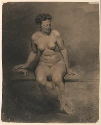 Naken kvinna