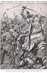 När fransmännen och engelsmännen slogs vid Agincourt, illustration 