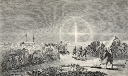 A Funeral on the Ice, The Effect of Paraselena (Mock Moons) 1859