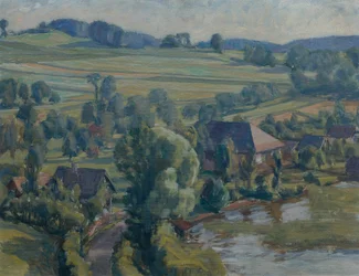 Attersee landskap nära Unterbuchberg