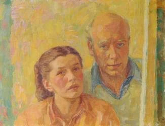 Dubbelporträtt av Walter och Grete Gamerith