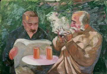 Män i krogträdgården