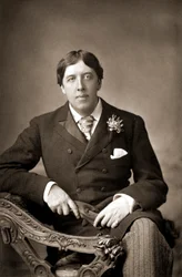 Oscar WiIde, irländsk författare, kvickhet och dramatiker, c1890