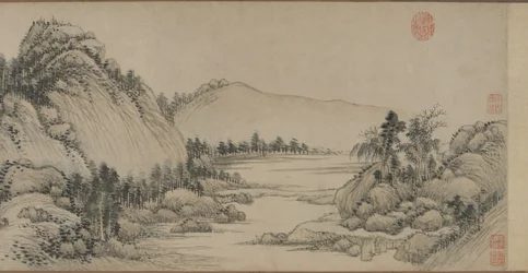 Bo i Fuchunbergen efter Huang Gongwang, Qingdynastin, 1672 (bläck och färg på papper)