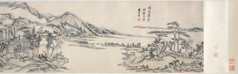 Gröna toppar under klar himmel: Efter Huang Gongwang, 1703-1708.