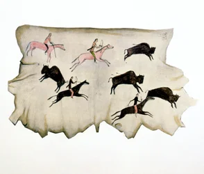 American Plains-indianer på buffeljakt, 1898
