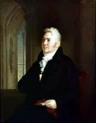 Porträtt av Samuel Taylor Coleridge (1772 - 1834). Målning tillskriven Washington Allston (1779 - 1843)