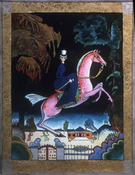 Amazone (Amazon). Oeuvre av Vassily Kandinsky (ou Wassily Kandinski eller Kandinskij
