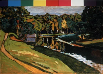""Autumn"" målning av Vassily Kandinsky (eller Wassily Kandinsky eller Kandinskyj