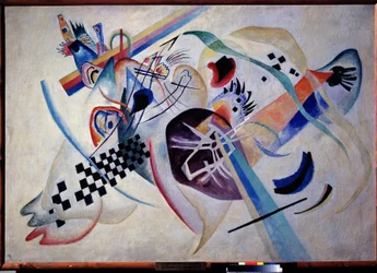 ""Komposition N. 224. På det vita"" Målning av Vassily Kandinsky (eller Wassily Kandinsky eller Kandinskyj