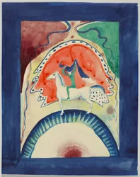 Utkast till omslaget till almanackan "Der Blaue Reiter"