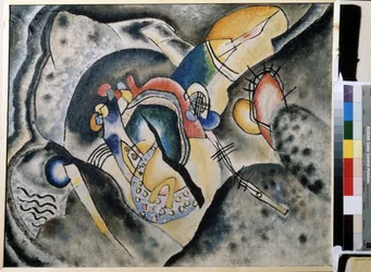 "" Lay Trait Noir "" Målardagen Vassily Kandinsky