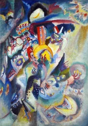 ""Moskva II"" Målning av Vassily Kandinsky (eller Wassily Kandinsky eller Kandinskyj