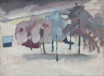 Murnau - träd i snön