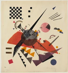 ""Orange"" Litografi av Vassily Kandinsky (eller Wassily Kandinsky eller Kandinskyj