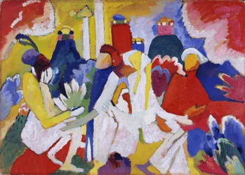 ""Orientalisk"" målning av Vassily Kandinsky (eller Wassily Kandinsky eller Kandinskyj