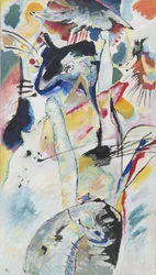 Panel för Edwin R Campbell N 3 - Målning av Vassily Kandinsky (eller Wassily Kandinsky eller Kandinsky