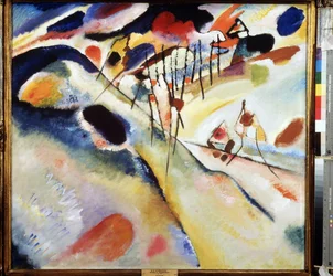 ""Landskap"" Målning av Vassily Kandinsky (eller Wassily Kandinsky eller Kandinskyj