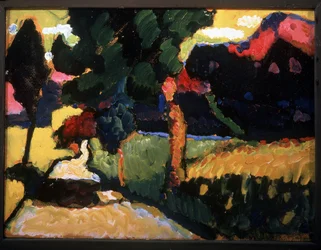 ""Sommarlandskap"" Målning av Vassily Kandinsky (eller Wassily Kandinski eller Kandinskij
