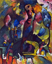 ""Bild med bågskytt"" Peinture de Vassily Kandinsky (ou Wassily Kandinski eller Kandinskij