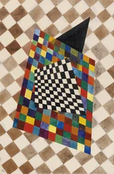 "Quadrille"" (Squared) Aquarelle de Wassily Kandinsky (ou Wassily Kandinsky eller Kandinsky