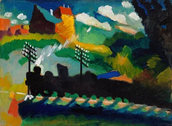 Järnväg nära Murnau, 1909.