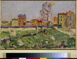""Schwabing, München"" Målning av Vassily Kandinsky (eller Wassily Kandinsky eller Kandinskyj