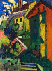 Trappa till slottet Murnau, 1909.