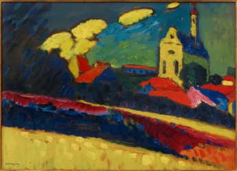Studie av Murnau - Landskap med kyrka I
