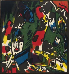 ""An Archer"" Målning av Vassily Kandinsky (eller Wassily Kandinsky eller Kandinskyj