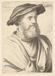 En skäggig man efter Hans Holbein, 1646.