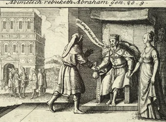 Abimelek tillrättavisade Abraham. Tillstånd 2