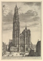 Antwerpens katedralprospekt Tvrris Ecclesiæ Cathedralis, 1625-77