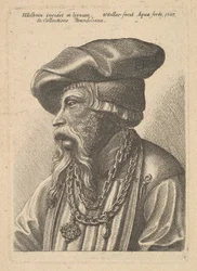 Skäggig man med kedja halsband, 1647.