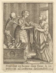 Brud, från Dödsdansen, 1651.
